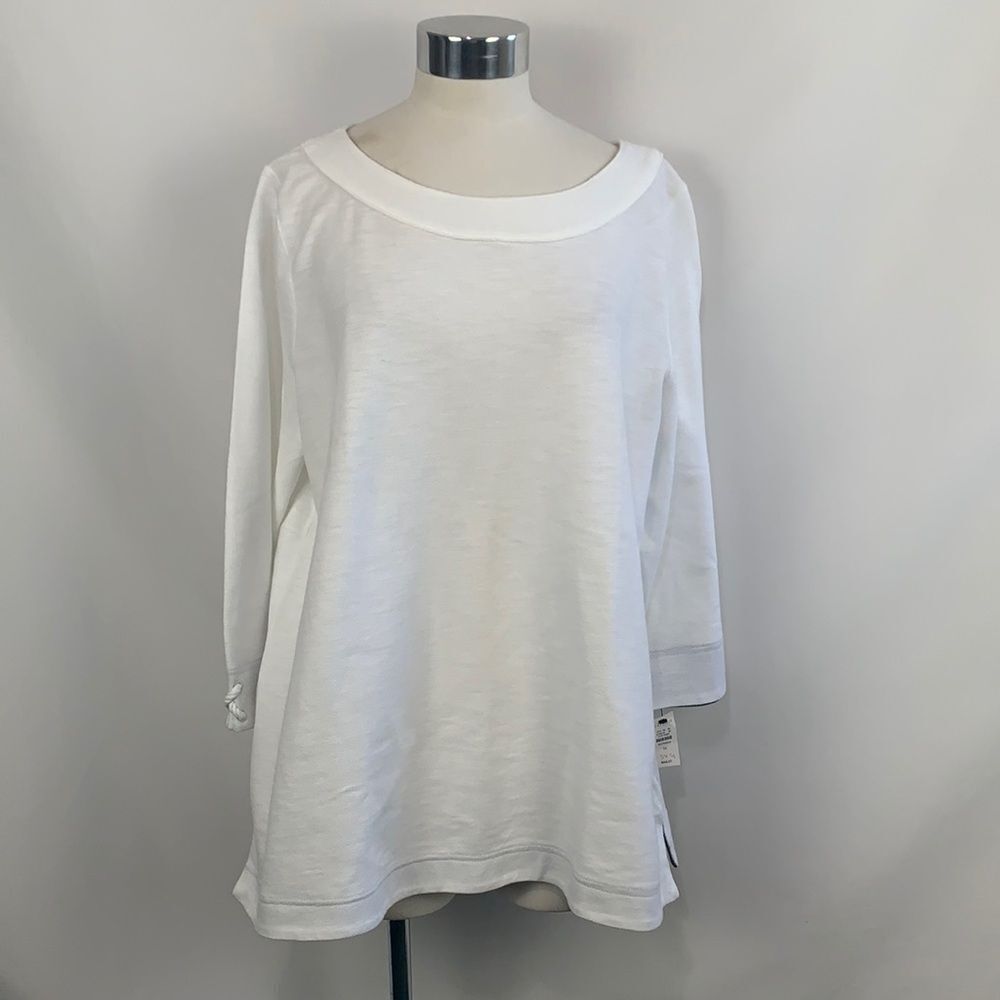 NWT Talbots Boat Neck 3/4 Sleeve Blouse